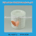 Elegent ceramic candle holder with white butterfly